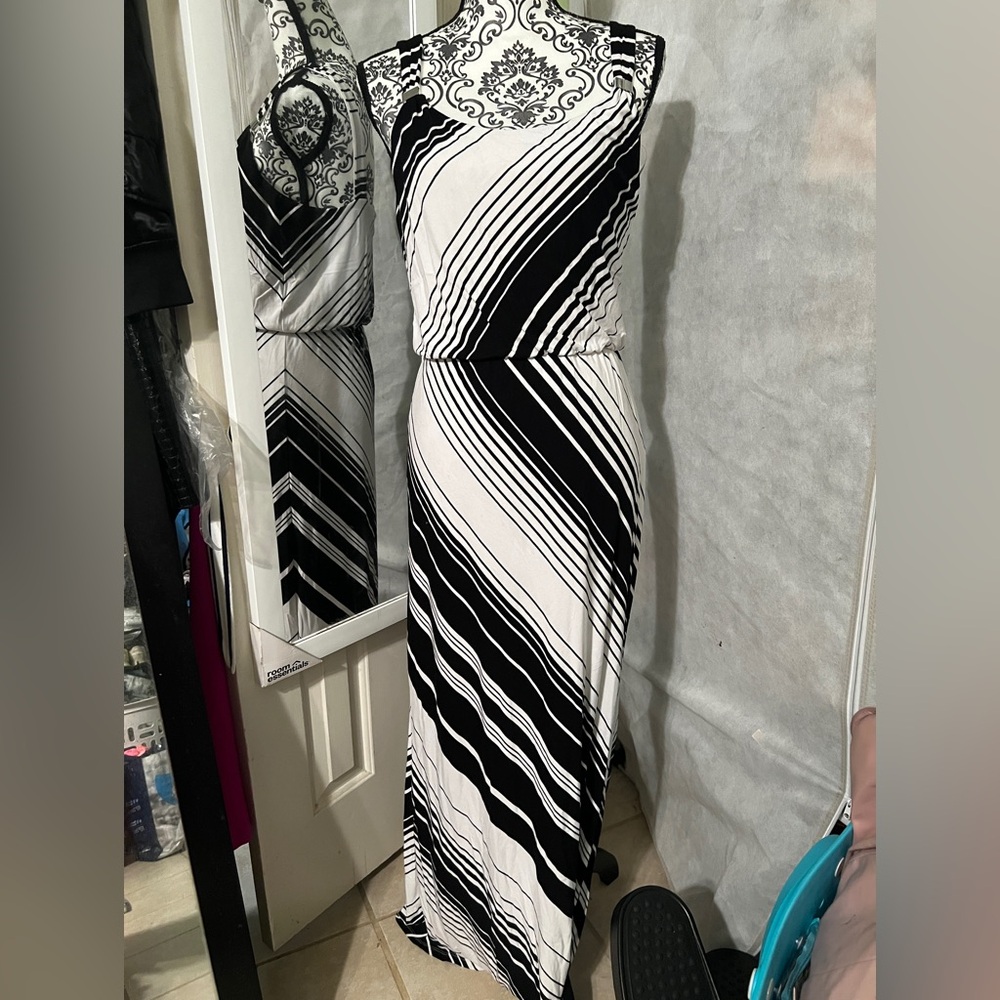 White House Black Market Striped Maxi Dress